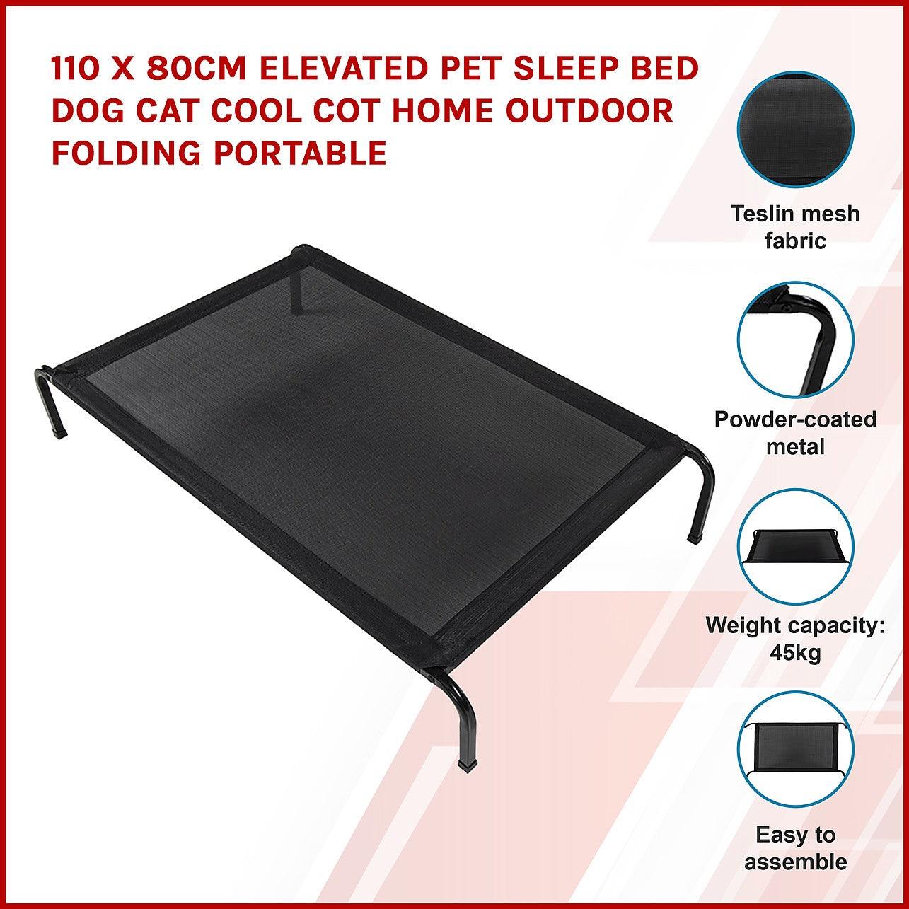Elevated Dog Bed for Large Dogs – Folding Mesh Pet Cot