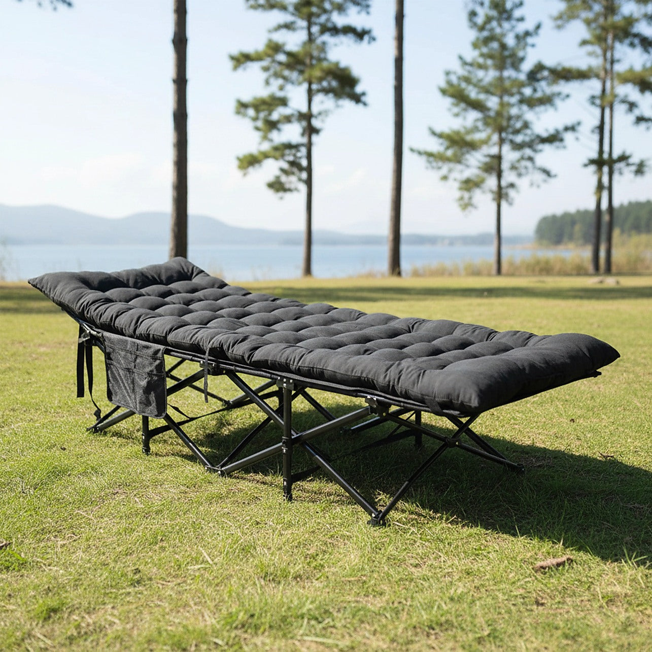 Elevated Camping Cot with Mattress