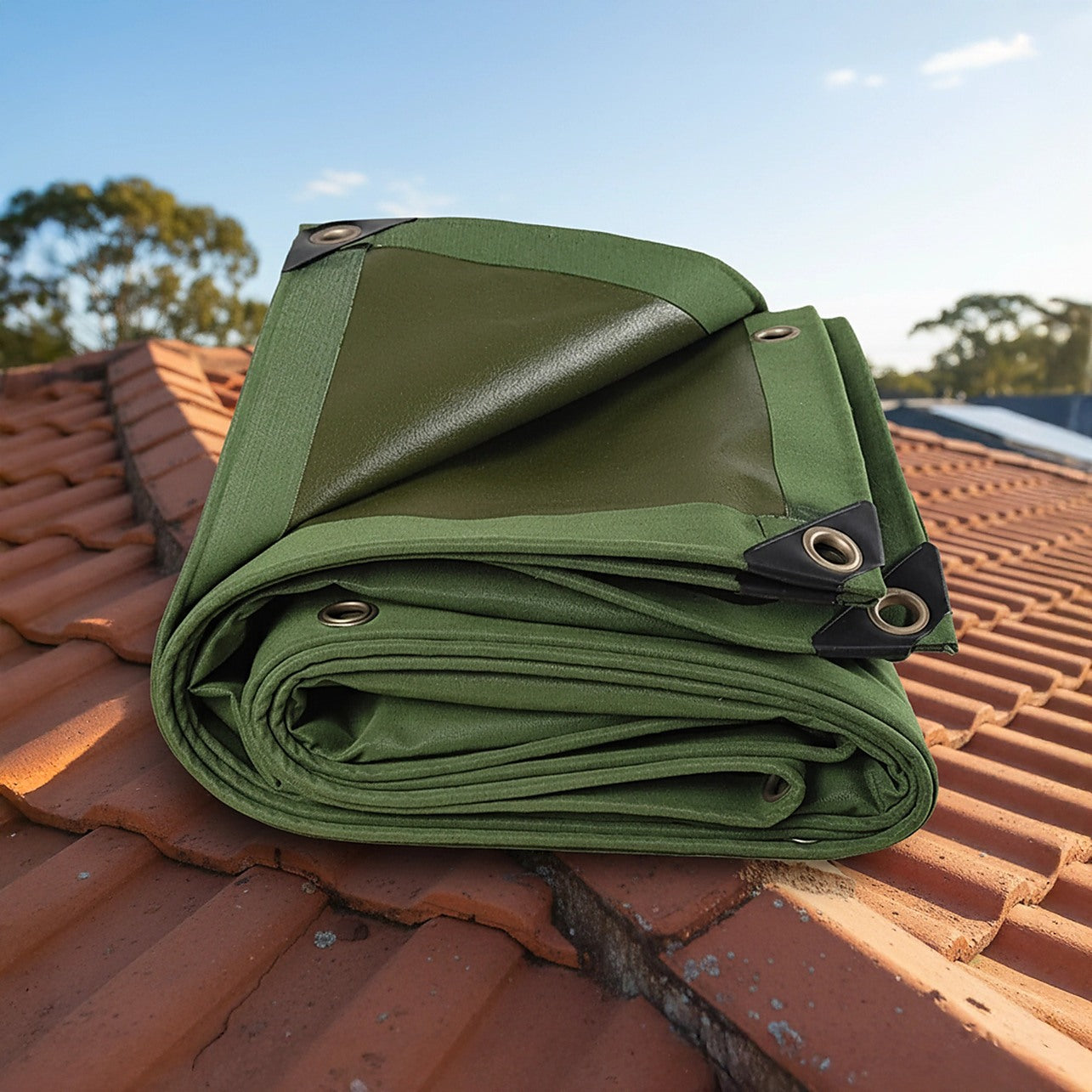 3x4m Heavy Duty Waterproof Canvas Tarp – 600GSM Fabric for Camp & Outdoor Use
